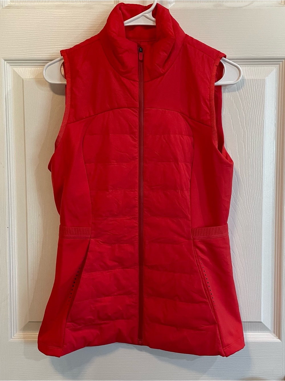 Lululemon Down For It All Vest Size 6 Carnation Red Goose Down Puffer